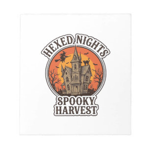 Spokenhuis Halloween T-shirt Vintage Gravure De Notitieblok