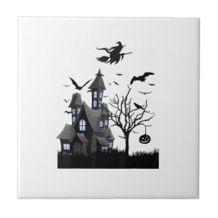 Spokenhuis Halloween T-shirt Vliegende vleermuizen Tegeltje