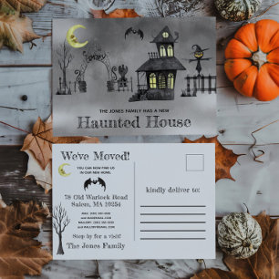 Spokenhuis, Halloween Thema Verhuisbericht Briefkaart
