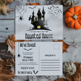 Spokenhuis, Halloween-thema verhuisbericht Briefkaart