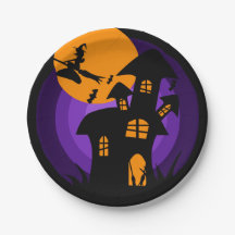 Spokenhuis Heks Paars Oranje Halloween Feest