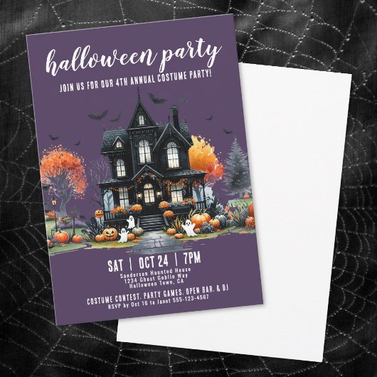 Spokenhuis Jaarlijkse Halloweenfeest Kaart