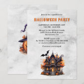Spokenhuis Jack O’Lantern Halloween-feest Kaart (Voorkant / Achterkant)
