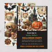 Spokenhuis Kinderkostuumfeest Halloween Kaart (Voorkant / Achterkant)