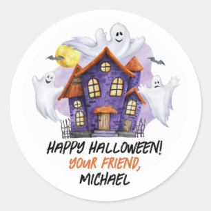 Spokenhuis met Geesten Halloween Stickers