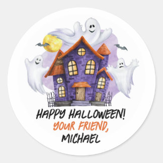 Spokenhuis met Geesten Halloween Stickers