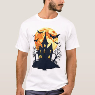 Spokenhuis met Vleermuizen � Eng Halloween T-shirt