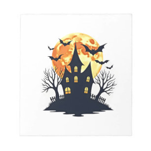 Spokenhuis met Vleermuizen � Griezelige Halloween Notitieblok