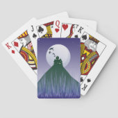 Spokenhuis op de heuvel Halloween Nacht Pokerkaarten (Achterkant)