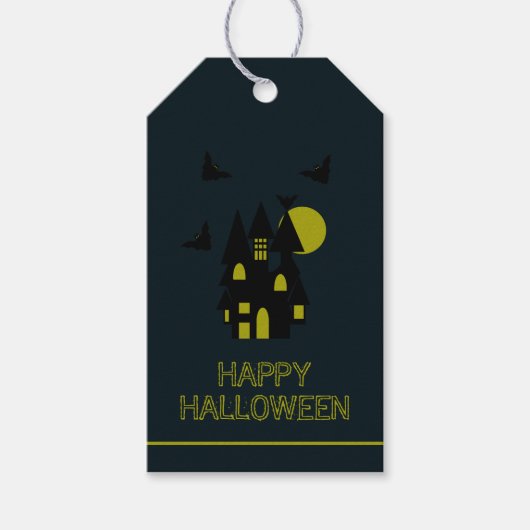 Spokenhuis, Prettig Halloween Cadeaulabel (Voorkant)