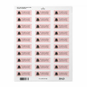 Spokenhuis Roze Halloween Retouradres Etiket (Full Sheet)
