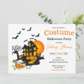 Spokenhuis Simpele Halloween Kostuum Feest  Kaart (Staand voorkant)