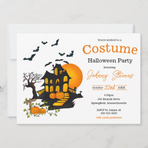 Spokenhuis Simpele Halloween Kostuum Feest  Kaart