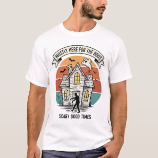 Spokenhuis T-shirt Grappig Vintage Halloween Bang