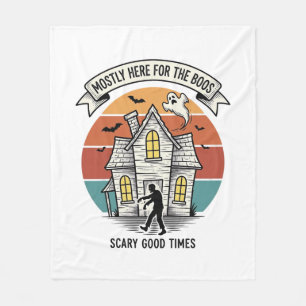 Spokenhuis T-shirt Grappig Vintage Halloween Bang Fleece Deken