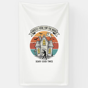 Spokenhuis T-shirt Grappig Vintage Halloween Bang Spandoek
