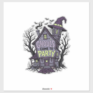 Spokenhuis T-shirt Leuke Griezelfeest Halloween De Sticker