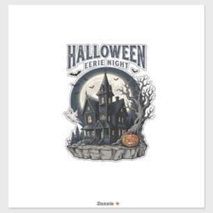 Spokenhuis T-shirt Vintage Gravure Griezelseizoen Sticker