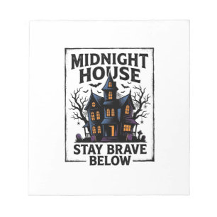 Spokenhuis T-shirt Vintage Griezelnacht Ontwerp_1 Notitieblok