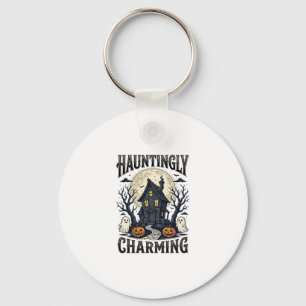 Spokenhuis T-shirt Vintage Halloween Cottage Desi Sleutelhanger
