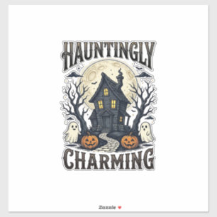Spokenhuis T-shirt Vintage Halloween Cottage Desi Sticker