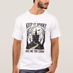 Spokenhuis T-shirt Vintage Halloween-gravure Ar