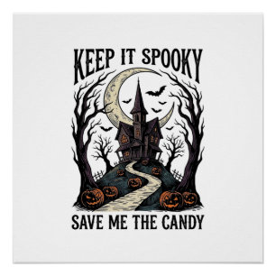 Spokenhuis T-shirt Vintage Halloween-gravure Ar Perfect Poster