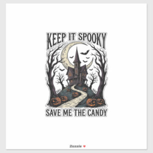 Spokenhuis T-shirt Vintage Halloween-gravure Ar Sticker