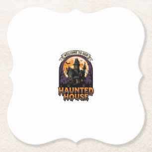 Spokenhuis T-shirt Vintage Halloween Welkom Desi Kartonnen Onderzetters