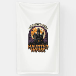 Spokenhuis T-shirt Vintage Halloween Welkom Desi Spandoek