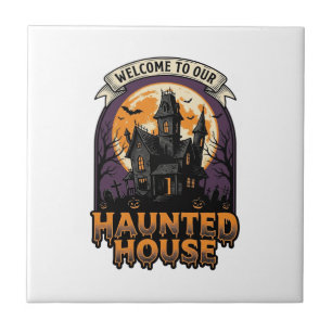 Spokenhuis T-shirt Vintage Halloween Welkom Desi Tegeltje