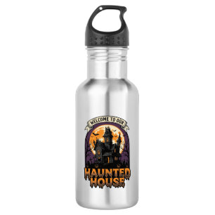 Spokenhuis T-shirt Vintage Halloween Welkom Desi Waterfles