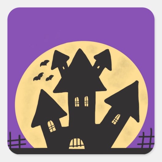 Spokenhuis Vierkante Sticker (Voorkant)