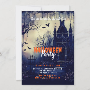Spokenhuis Vliegende Vleermuizen Griezelfeest Kaart