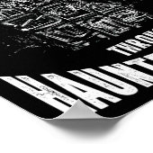 Spokenjaponderhemd Funny Haunted Places Quote Par Poster (Hoek)