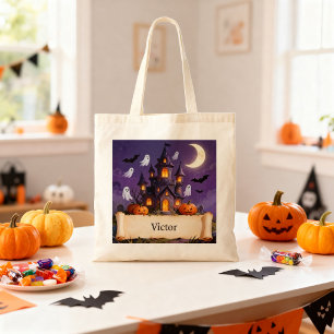 Spokenkast Halloween Kinderen Trick or Treat  Tote Bag
