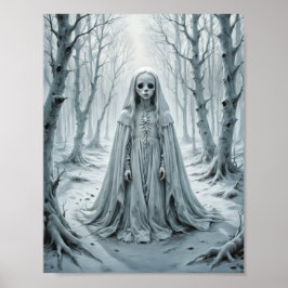 Spokenkind in koude winter poster