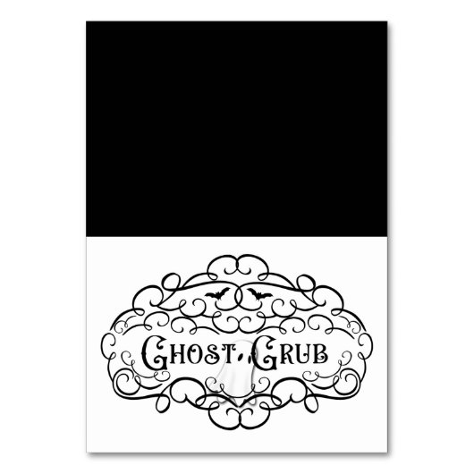 Spokenkruipende Oude Elegante Halloween Voedsel Te Kaart (Voorkant)