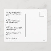 Spokenmanschutterfeest met Halloween-kostuum Feestdagenkaart (Achterkant)