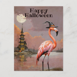 Spokenmanschutterfeest met Halloween-kostuum Feestdagenkaart