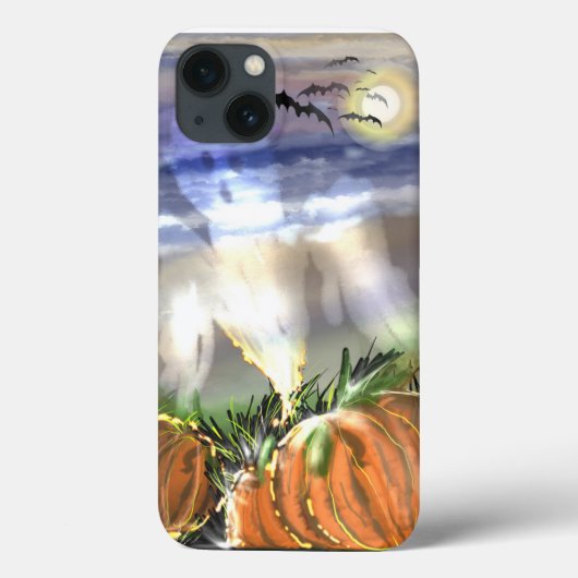 Spokenstrand Met Een Geest En Pompoenen Case-Mate iPhone Case (Achterkant)