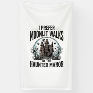 Spokenwandelingen Grappige Vintage Halloween T-shi Spandoek
