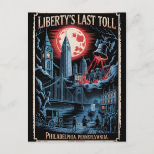 Spokenword Philadelphia, PA Vintage Horror Reizen Briefkaart