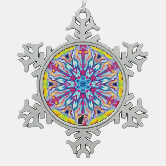 Spokes Kaleidoscoop Sneeuwvlok Ornament (Voorkant)