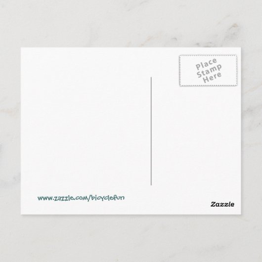 SPOKESMODEL Punny Damecyclus Briefkaart (Achterkant)