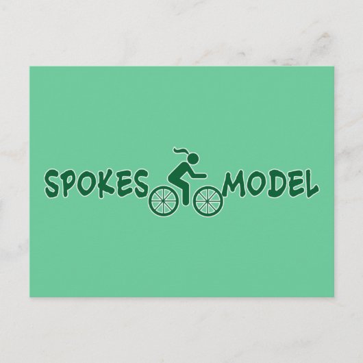 SPOKESMODEL Punny Damecyclus Briefkaart (Voorkant)