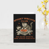 Spokige Biscuit Club Kat, Grappige Halloween Bak T Kaart (Gele Bloem)