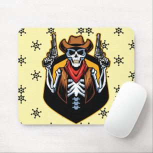 Spokige cowboy met geweren Rustieke kunst Muismat