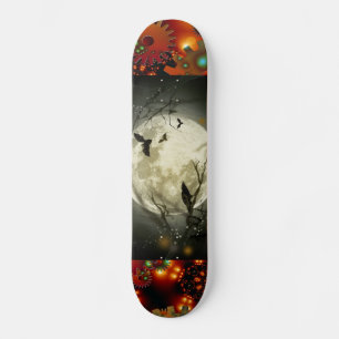 Spokige Maan Nacht Vogel Uitrusting Grunge Roest B Persoonlijk Skateboard