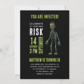 Spokige zwarte zombie-jarige verjaardag kaart (Voorkant)